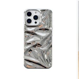 NWT Metallic Silver iPhone 16 Pro Max Case